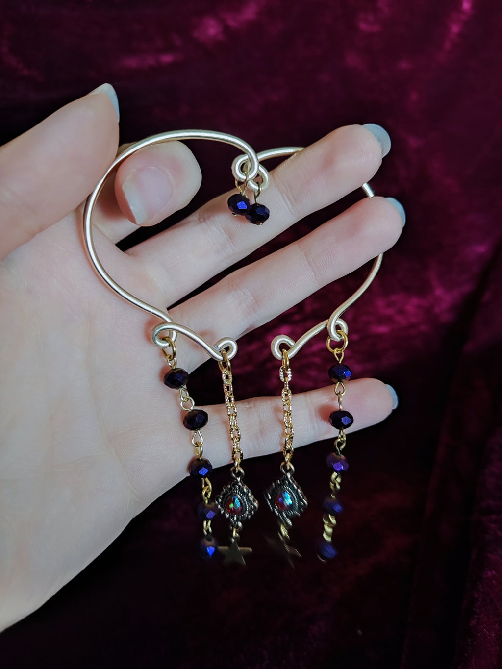 EAR CUFFS PURPLE