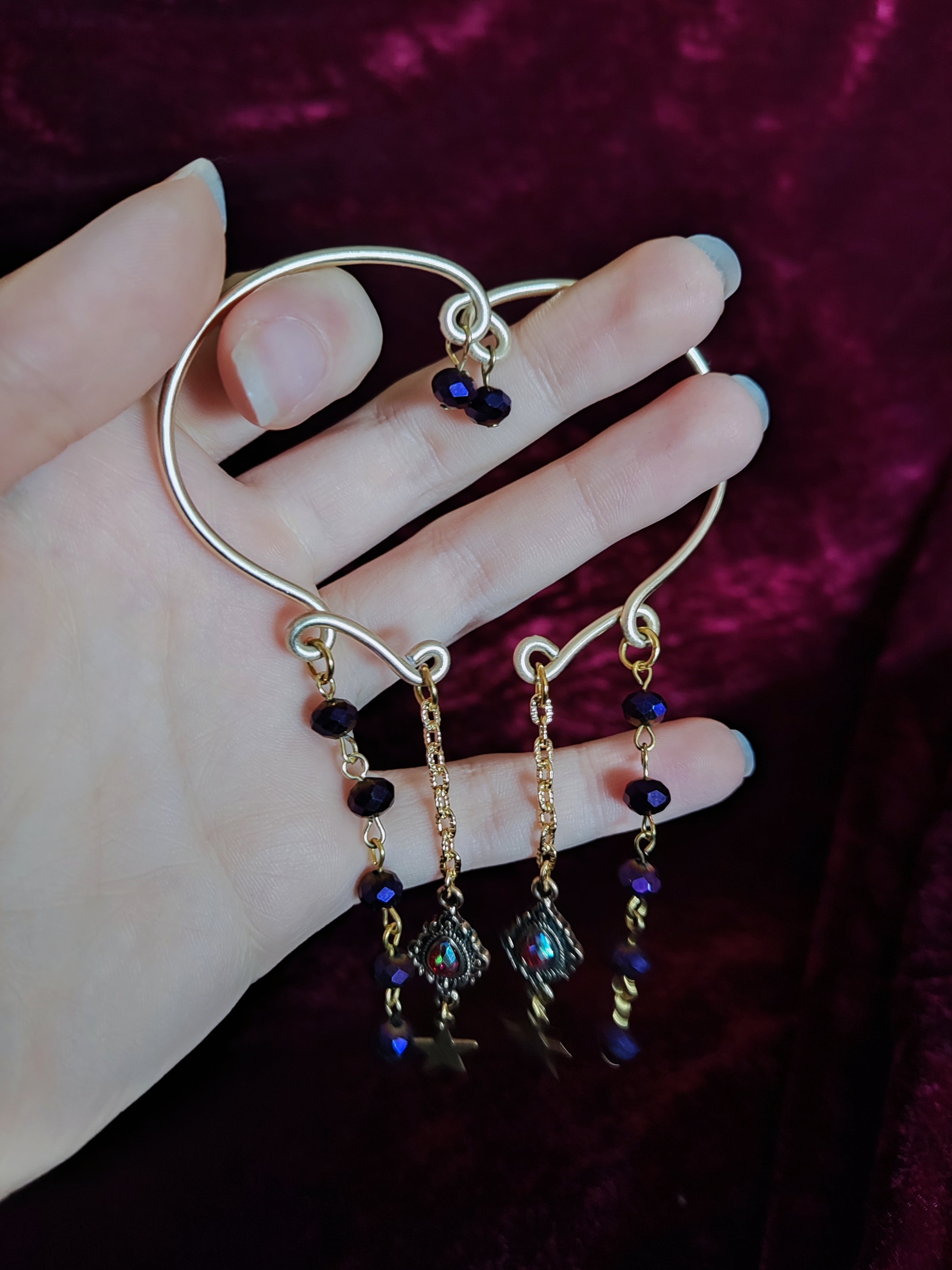 EAR CUFFS PURPLE