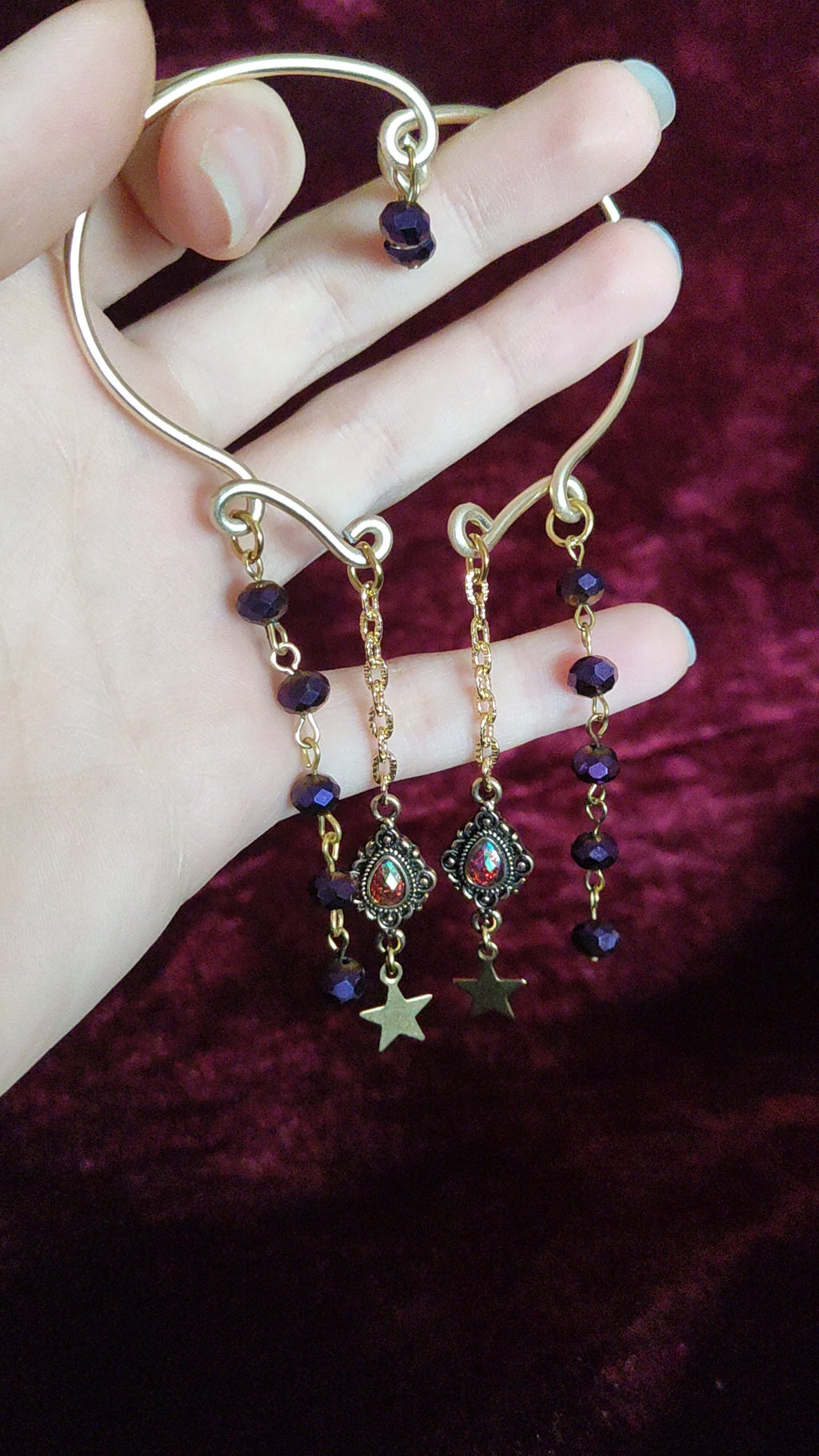 EAR CUFFS PURPLE